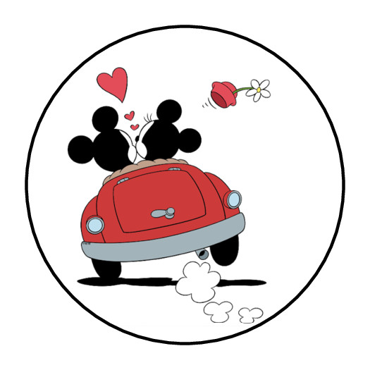 30 MICKEY MOUSE & MINNIE LOVE STICKERS ENVELOPE SEALS LABELS 1.5″ CUSTOM MADE
