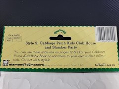 Vintage Cabbage Patch Puffy Stickers 1983 Styles 2 And 5 Sealed