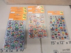 Halloween Stickers 24 Packets Of Stickers & 1 Packet Of Treat Bags