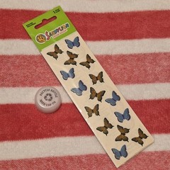 Vintage y2k Sandylion Butterfly prismatic Sticker Sheet Pack NOS scrapbook