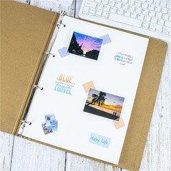 A6 Sticker Book Binder 6 Ring Reusable Pages 20 Sheets Glitter Sequin Japan NEW