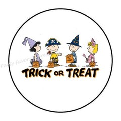 30 TRICK OR TREAT HALLOWEEN ENVELOPE SEALS LABELS FAVORS STICKERS 1.5″