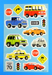 Vintage American Greetings Transportaion Vehicles Kids Sticker Sheet AGC