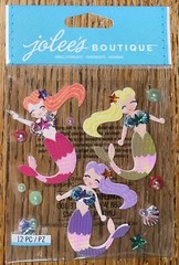 Jolees MERMAIDS BEACH OCEAN SUMMER GIRLS SEASHELL Star Bubble Scrapbook Stickers