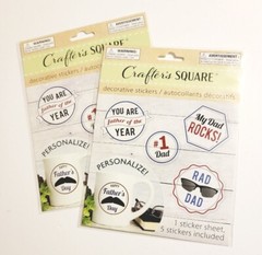 Crafter’s Square Father’s Day Coffee Mug Decorative Stickers, 2 Packs Stickers