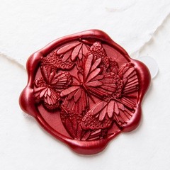 30pcs Handmade Wax Seal Stickers, 3D Layered Butterfly Cluster Design, Elegan…