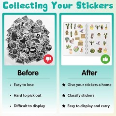 Intricate Moth Design Reusable Sticker Book – 40 Sheets for Crafts & Journaling