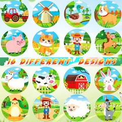 1000 Pcs Realistic Farm Animal Stickers for Kids Classroom Barnyard Party Favor