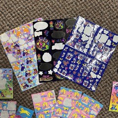 HUGE LOT LISA FRANK Vintage Stickers Dogs Cats Bears Kittens Tape Stamps Pencil