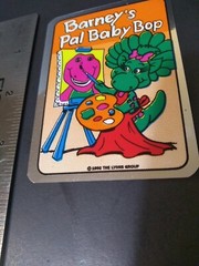 Vintage Stickers Barney Dinosaur Foil Mylar Vending Machine Sticker Reflective