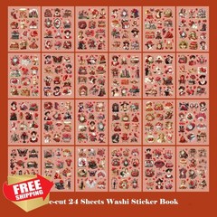 Washi Sticker Book 450+ Vintage People Flowers Scrapbook Junk Journal