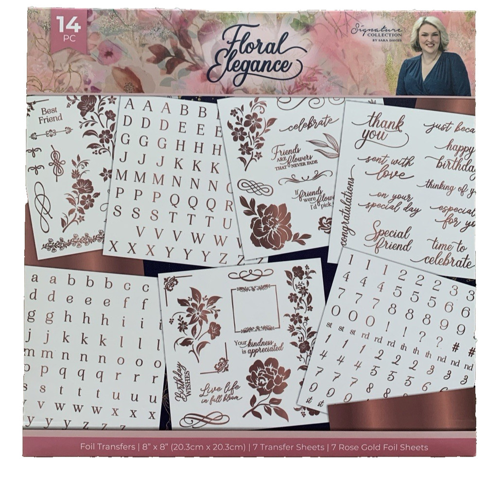 Crafters Companion Floral Elegance Foil Transfer Sheets