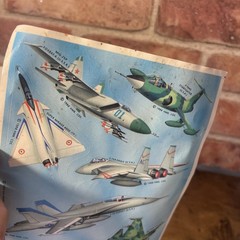 Vintage 1988 Hallmark Cards Stickers Fighter Jets F-16 F-18 Planes 2 Sheets
