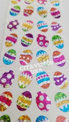 JILLSON & ROBERTS HAMBLY STICKERS PRISMATIC SHEET MINI / SMALL EASTER EGGS