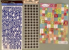 DE-STASH Alphabet Stickers! 35+ Sheets! Sticko, Recollections, Joy Marie, Etc