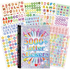 5000 PCS Colorful Letter and Number Stickers for Kids DIY Crafts & Decor