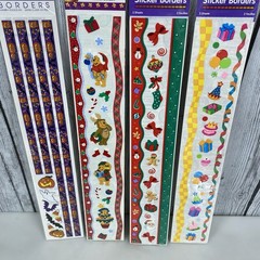 9 pkg Sticker Borders Christmas Winnie The Pooh Halloween Baby School Party