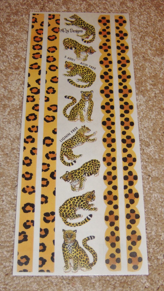 NRN Designs Sticker Sheet ~ Leopards!