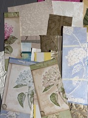 Vtge Textured Wallpaper Samples from Sample Book (10 Pieces) Set 26