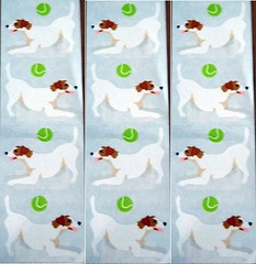 Mrs. Grossman’s Jack Russell Dog Tennis Ball Scrapbook Stickers 3 strips