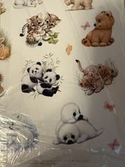 Vintage Current Stickers Baby Animals Not Opened 2 Sheets Lg