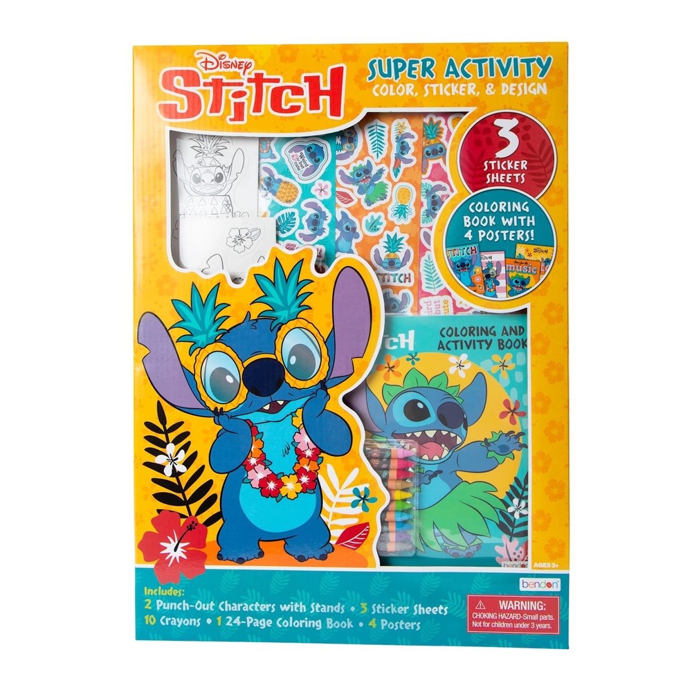 Disney Stitch Super Activity Color Sticker & Design Kit NEW SEALED