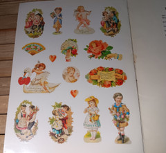 Vintage Victorian Valentine Stickers Book 1986 78 Full Color Roses Cupids Love