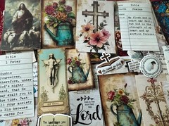 #773 – SMALL FAITH & FLORAL Junk Journal Scrapbooking Kit – 15 Pieces SHIPS FREE