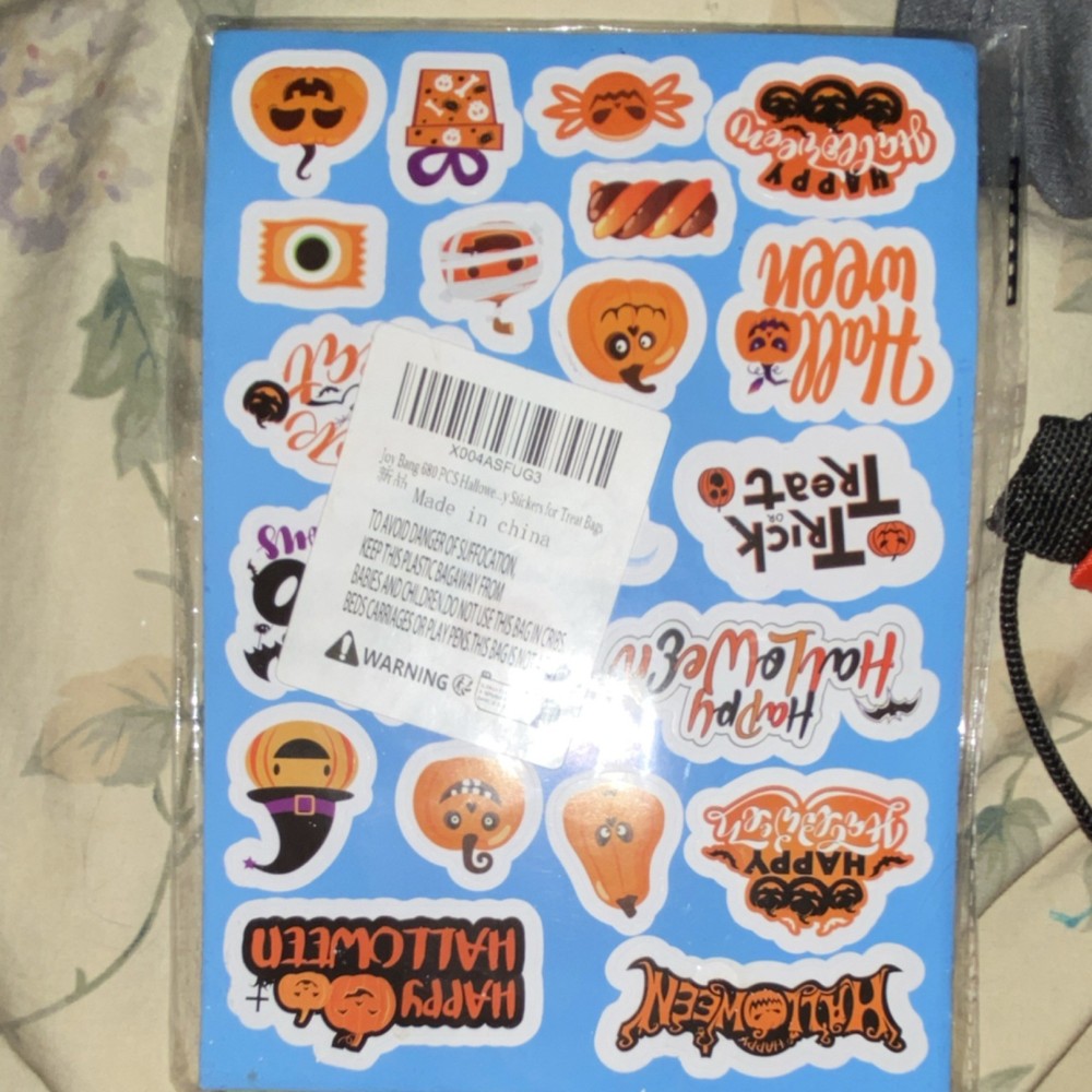 Joy Bang 680 PCS Halloween Diary Stickers Orange Black White Halloween Theme
