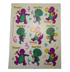 Vintage The Lyons Group Hallmark Cards 1993 Barney & Baby Bop Stickers