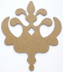 {3} DECORATIVE ACCENTS -Style 2- Unfinished Chipboard Die Cuts – 3 1/8″ x 4 1/4″