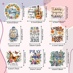 100Pcs Christian Stickers – Bible Verse & Jesus Quotes | Faith Stickers for S…