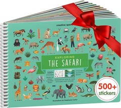 Safari Animal Sticker Book Activity for Kids, Toddler Airplane Travel Essentials