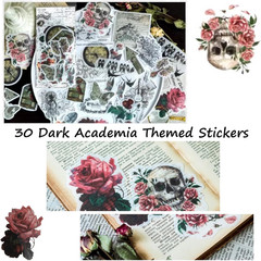 Vintage Aesthetic Scrapbook Supplies Kit with Scrapbook Paper, Stickers, Bookmar