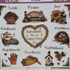 Joy Marie Retired Stickers Angel Home Kindness Love 2 Sheets New In Package