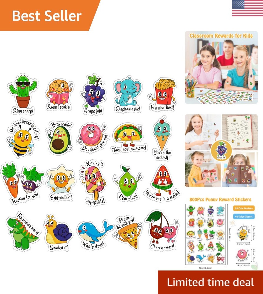 Waterproof 800PCS Motivational Stickers for Kids – Perfect Gift for Teachers