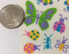 BUG-A-BOO Clear Mylar Stickers (19pc)Frances Meyer•Butterfly •Ladybug•Ant•Insect