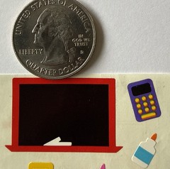 SCHOOL SUPPLIES Stickers(13pc) Mrs.Grossman’s•Globe•Book •Pencil•Pen•Card Making