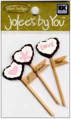 3 packs Chocolate Lollipops, 3D scrapbook Embellishments- Jolee’s by You JJCF004