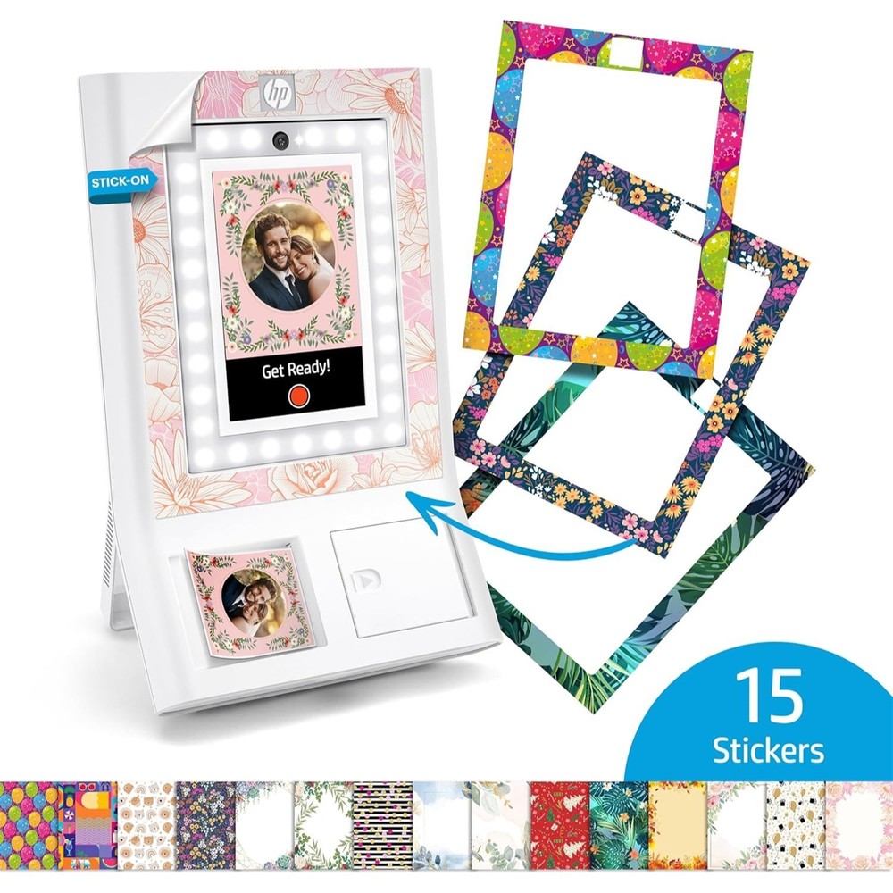 HP Decorative Stickers Frames, Custom Adhesive Only for HP Sprocket Photobooth