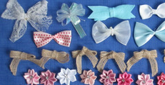 #70 Lot of 55+ Assorted Bows Approximately .25″-2.5″ Scrapbook DIY Crafts Hair