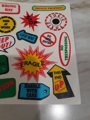 PAPER MAGIC Re-Stix STICKERS 1 SHEET Vintage unused signs symbols