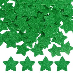 1″x1″ Star Foam Stickers, 120Pcs EVA Glitters Foam Shape Sticker, Green