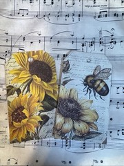 Set Of 6 JunkJournal Tags, Junk Journal Supplies, Scrapbooking, Sunflowers &bees