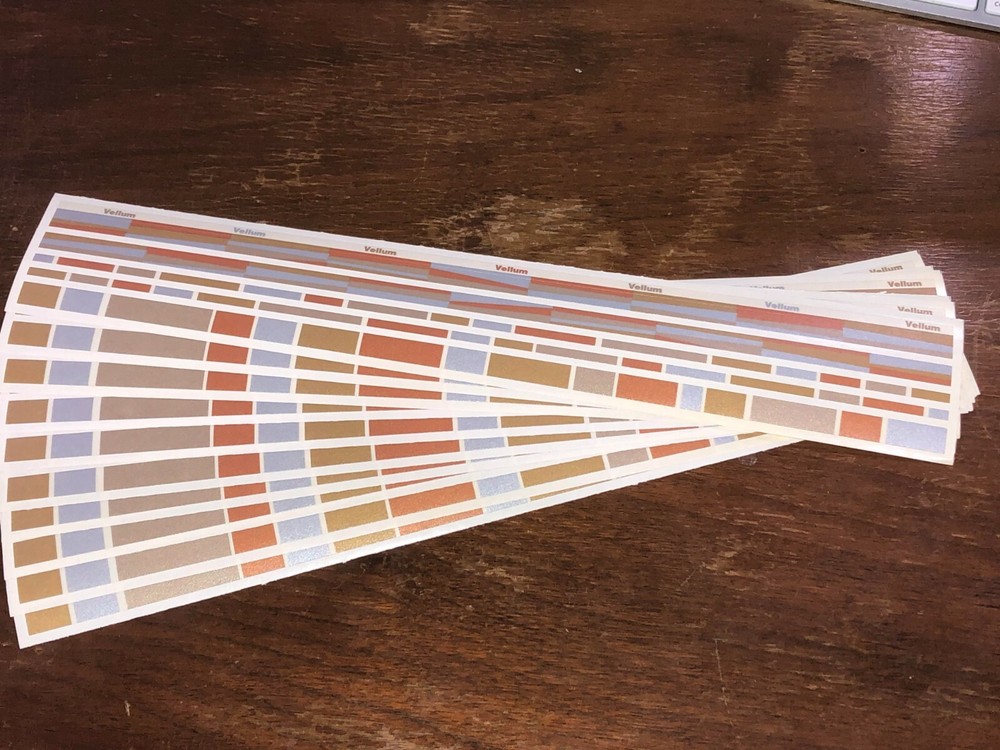 10 Mrs Grossmans Vellum Silver Gold Border Stickers Lines Metallic Frames Blocks