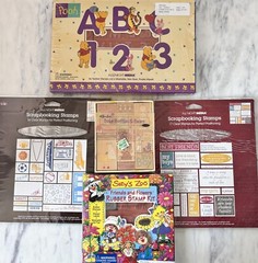 Baby And Kids Scrapbook Supplies Lot Stickers Stamps Frames Pooh Suzy’s Zoo NEW
