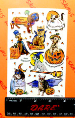 Costumed Dogs & Cats Halloween Stickers Sheet American Greetings