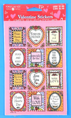 Vintage American Greetings Valentine’s Day Sticker Pack 4 Sheets *Rare HTF*