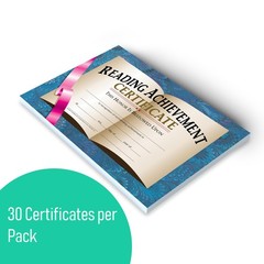 Reading Achievement Certificate, 11 x 8-1/2 inches, Paper, Pack of 30