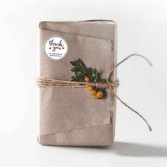 1000 Round Kraft Paper Thank You for Supporting My Small Business Stickers Label